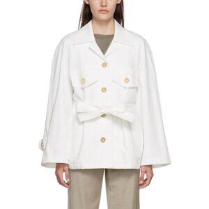 Low Classic White 22PF Down Pocket Cotton-Blend Jacket